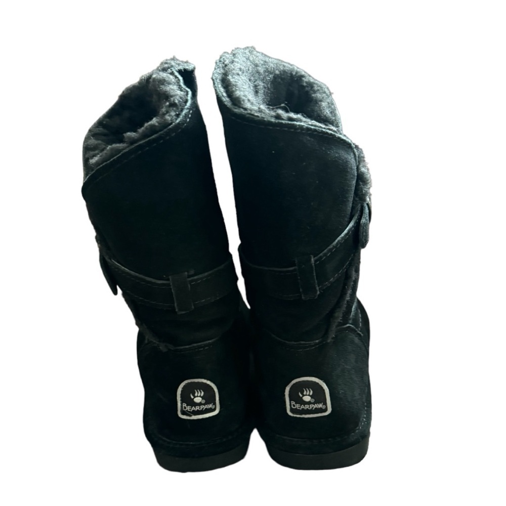 Bearpaw Tatum Boots Women's US 10 Black Suede Wool Sheepskin Lined - Picture 4 of 6